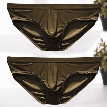 Men's ice silk briefs summer thin breathable panties convex shorts