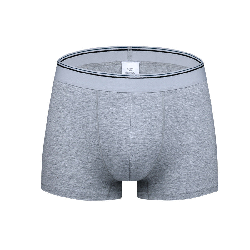 Men's Underwear Cotton White Briefs Men's Mid-Rise Breathable Boxer Knit Solid Color