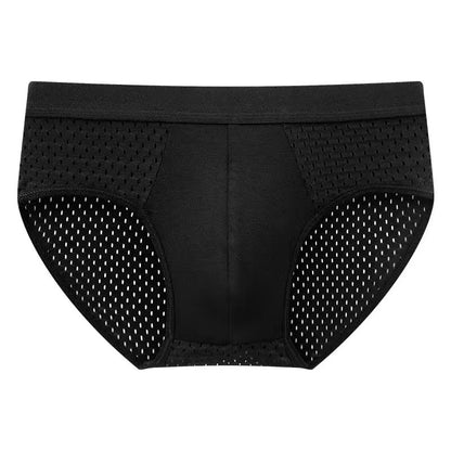 4 Packs Ice Silk Mesh Men's Briefs Men's Briefs Breathable Mesh Summer Briefs