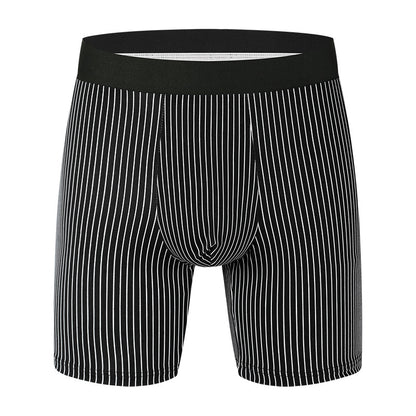 Men's Underwear Men's Long Boxer Briefs Striped Boxer Shorts Fashion Trend New