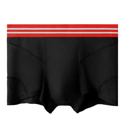 Men's summer thin mesh breathable boxer shorts men's sports shorts with slits