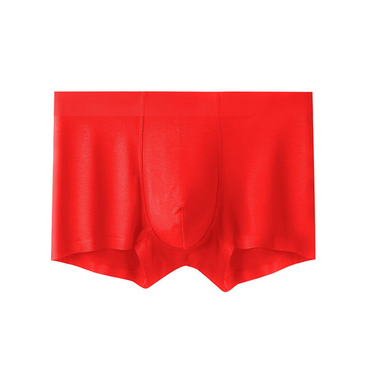 Men's Modal Red Briefs Seamless Breathable Men's Boxer Briefs