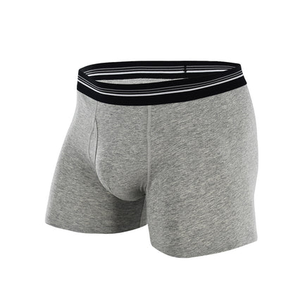 Men's underwear stretch cotton mid waist breathable long men's sports boxer shorts