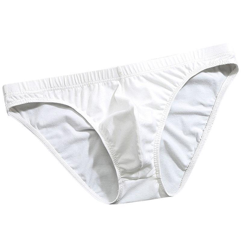 New Men's Ice Silk Briefs Sexy Breathable Low-Rise Thin Nylon Briefs