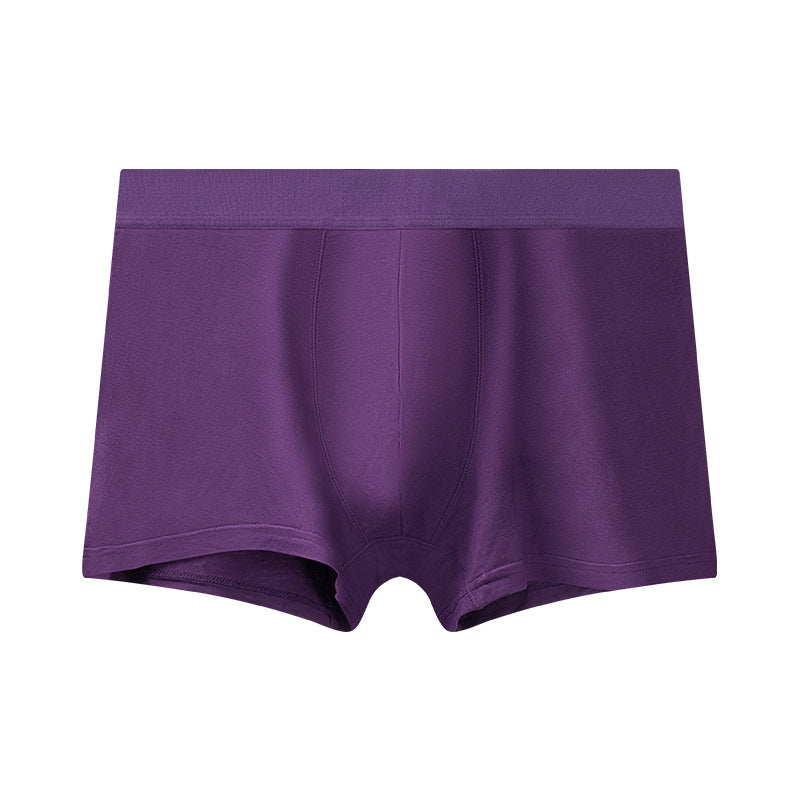 Men's underwear boxer briefs modal skin-friendly solid color quick-drying boxer briefs