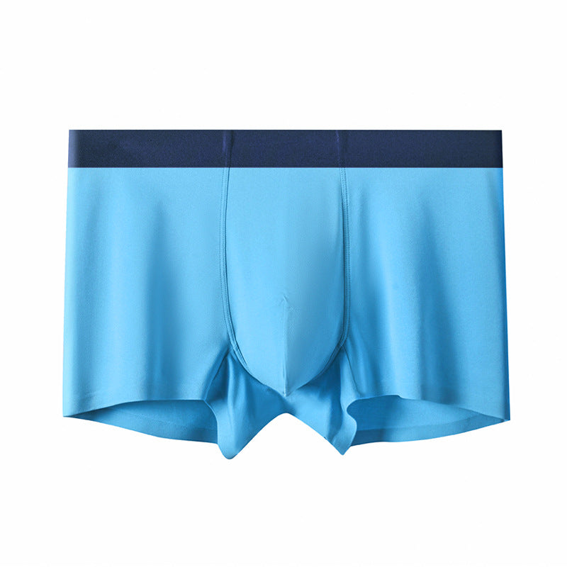 Ice silk men's underwear male students double-layer inner crotch breathable and comfortable summer boxer shorts