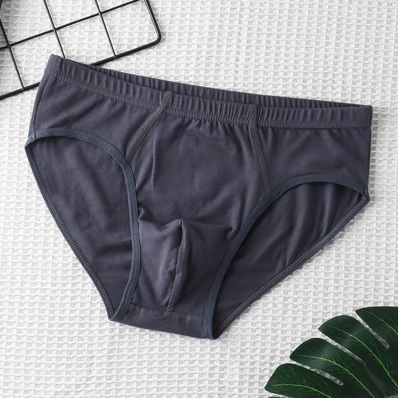 Men's underwear men's briefs pure cotton breathable mid-waist cotton fabric large size youth shorts bottoms men's