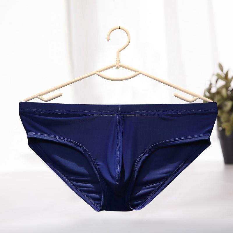 Men's ice silk briefs summer thin breathable panties convex shorts