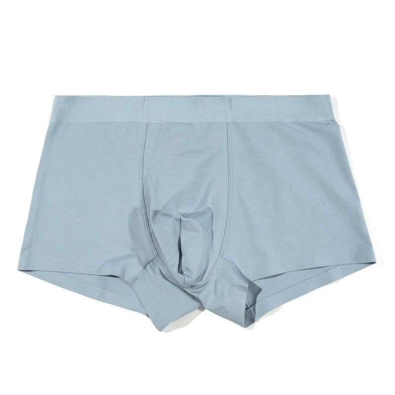 Long-staple cotton seamless boxer shorts solid color youth boys shorts spot men's underwear pure cotton