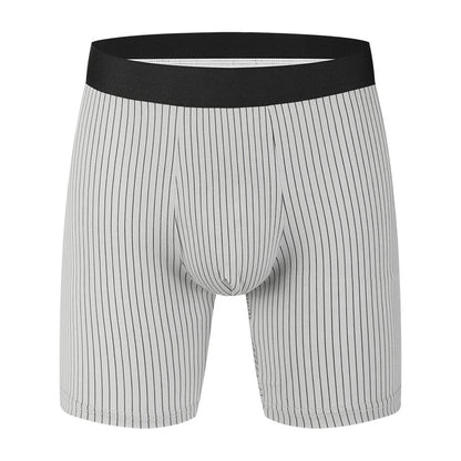 Men's Underwear Men's Long Boxer Briefs Striped Boxer Shorts Fashion Trend New