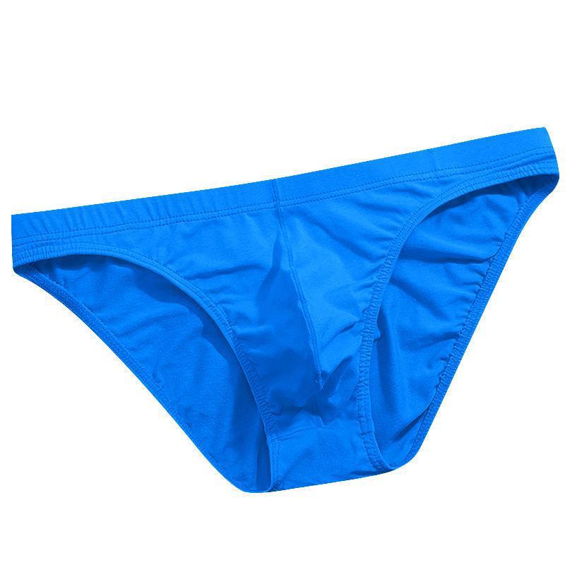 New Men's Ice Silk Briefs Sexy Breathable Low-Rise Thin Nylon Briefs