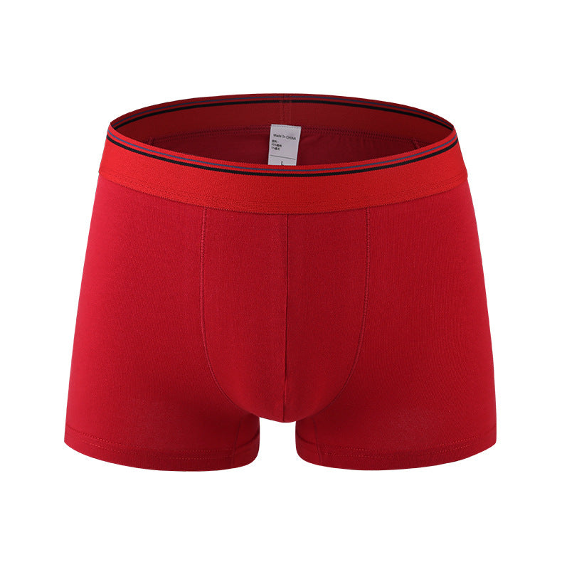 Plus size, enlarged and widened men's solid color cotton underwear fat guy boxer briefs underwear