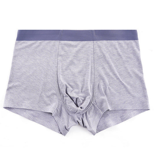 Modal underwear men's solid color one-piece seamless underwear mid-waist boxer shorts