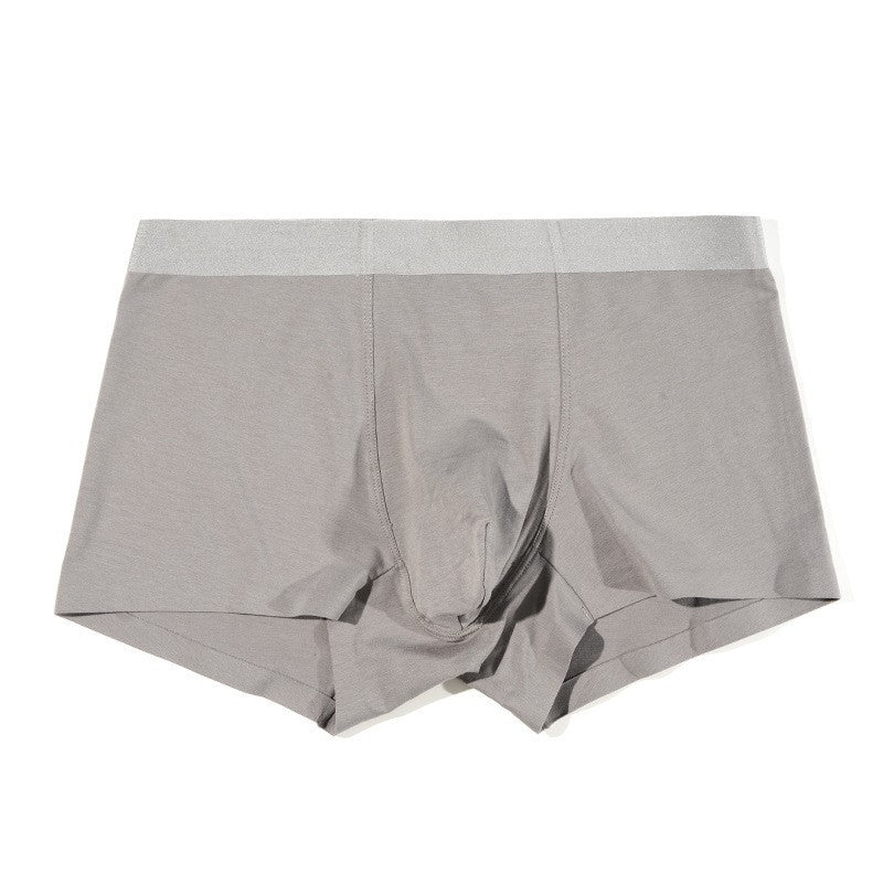 Long-staple cotton seamless boxer shorts solid color youth boys shorts spot men's underwear pure cotton