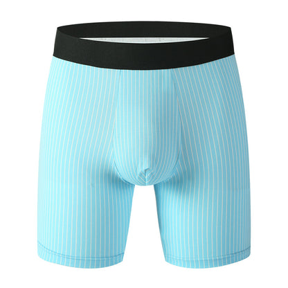 Men's Underwear Men's Long Boxer Briefs Striped Boxer Shorts Fashion Trend New