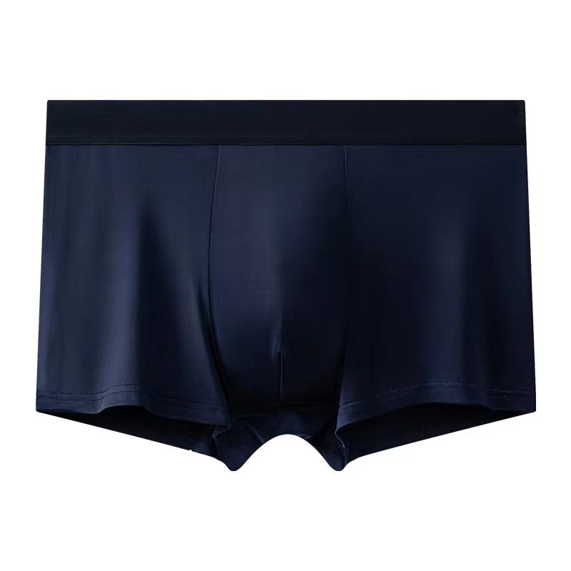 Thin ice silk men's underwear boxer briefs summer seamless breathable loose thin men's boxer briefs